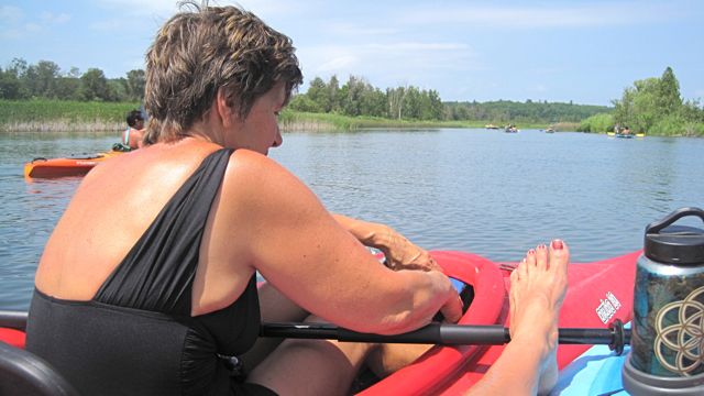 July 21 Girls Kayak on Lake Mullet