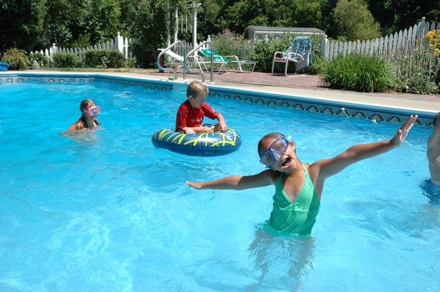 June 27 Liz Pool w/grandkids