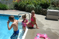 June 27 Liz Pool w/grandkids