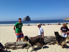 Aug 7 Beach with Tara kids